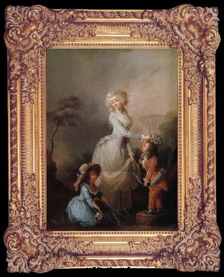 framed  Louis-Leopold Boilly La Preference maternelle, Ta024